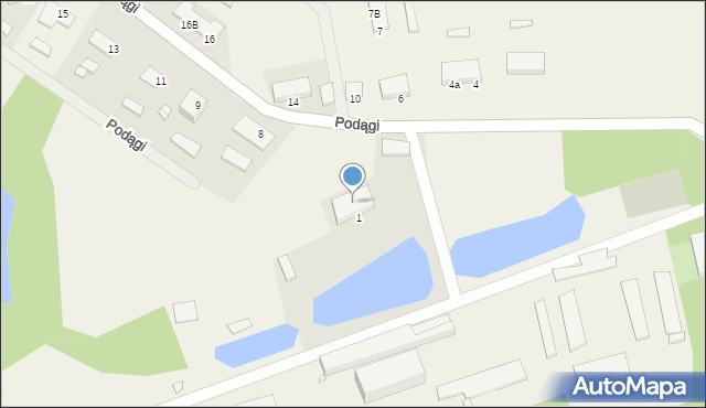 Podągi, Podągi, 6a, mapa Podągi