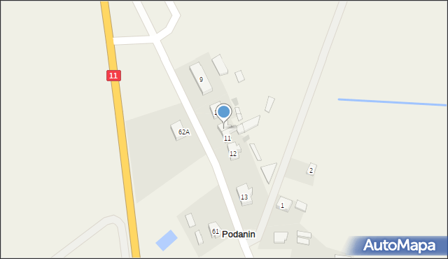 Podanin, Podanin, 11A, mapa Podanin