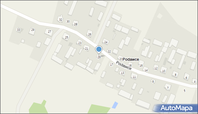 Podawce, Podawce, 19, mapa Podawce