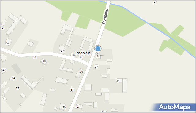 Podbiele, Podbiele, 34, mapa Podbiele