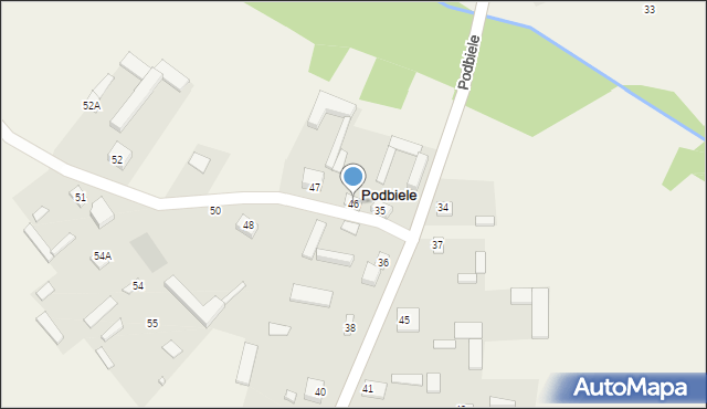 Podbiele, Podbiele, 46, mapa Podbiele