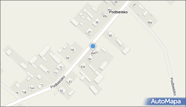 Podbielsko, Podbielsko, 84A, mapa Podbielsko