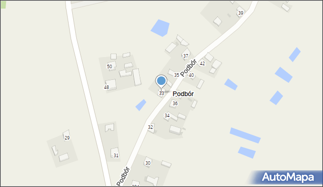 Podbór, Podbór, 33, mapa Podbór