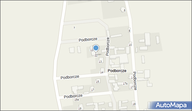 Podborcze, Podborcze, 12, mapa Podborcze