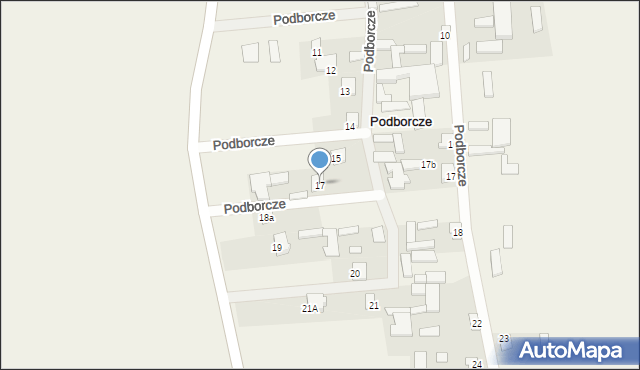 Podborcze, Podborcze, 17, mapa Podborcze