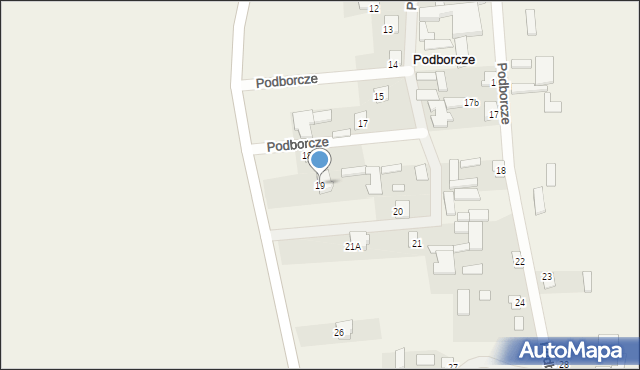 Podborcze, Podborcze, 19, mapa Podborcze