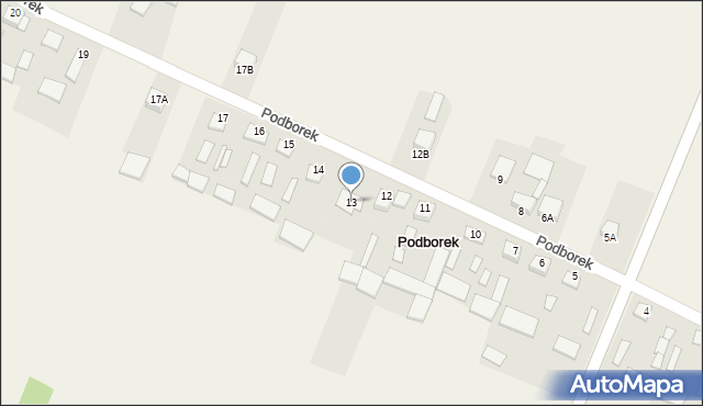 Podborek, Podborek, 13, mapa Podborek