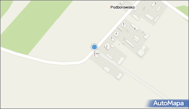 Podborowisko, Podborowisko, 1, mapa Podborowisko