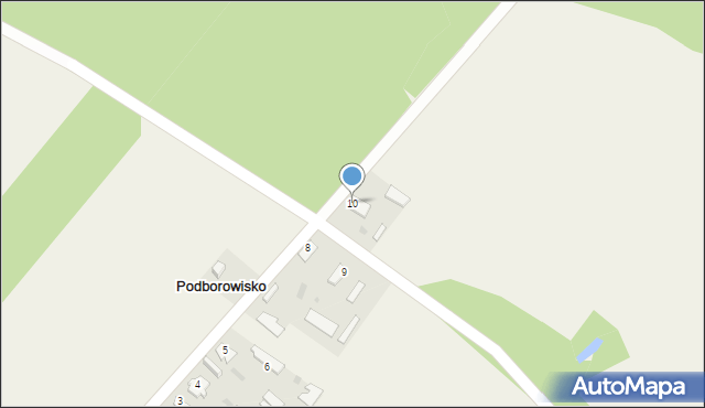 Podborowisko, Podborowisko, 10, mapa Podborowisko