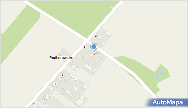 Podborowisko, Podborowisko, 9, mapa Podborowisko