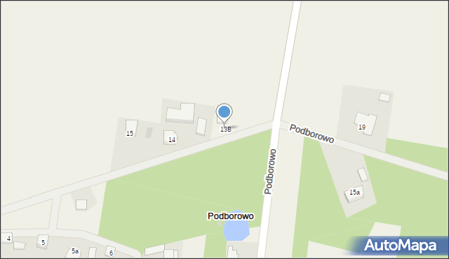 Podborowo, Podborowo, 13B, mapa Podborowo