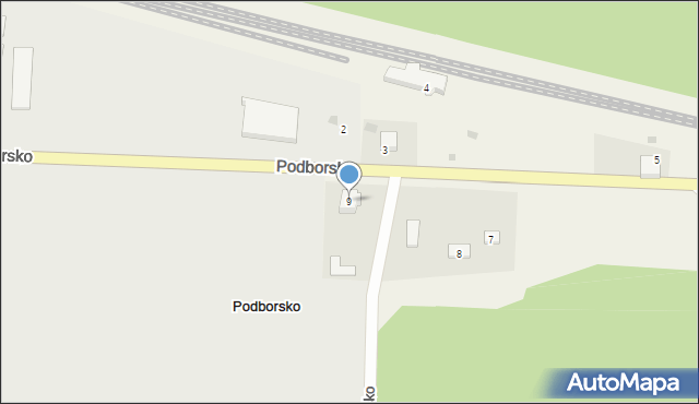 Podborsko, Podborsko, 9, mapa Podborsko