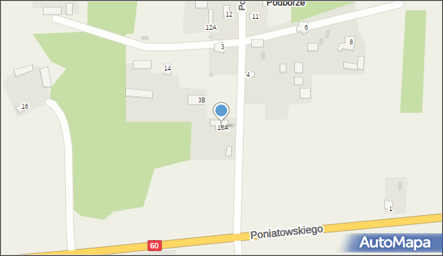 Podborze, Podborze, 16A, mapa Podborze