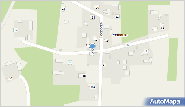 Podborze, Podborze, 3, mapa Podborze