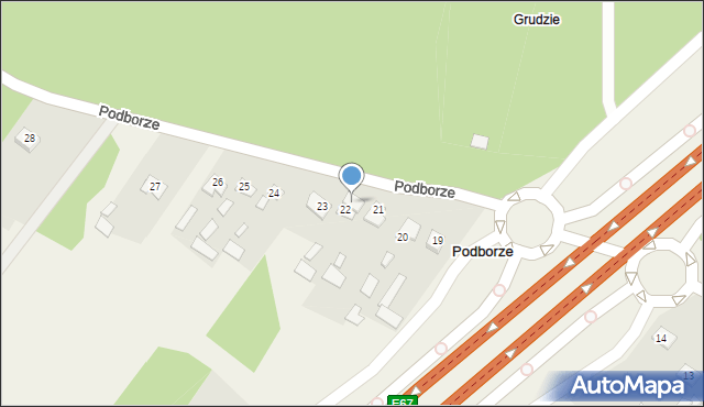 Podborze, Podborze, 22a, mapa Podborze