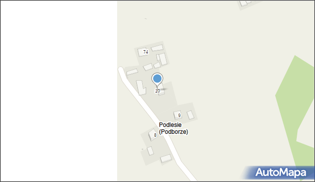 Podborze, Podborze, 10, mapa Podborze