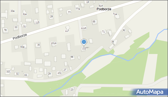 Podborze, Podborze, 111, mapa Podborze