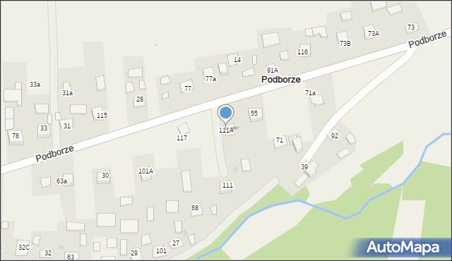 Podborze, Podborze, 111A, mapa Podborze