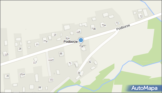 Podborze, Podborze, 71a, mapa Podborze