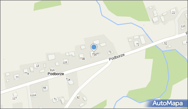 Podborze, Podborze, 73A, mapa Podborze