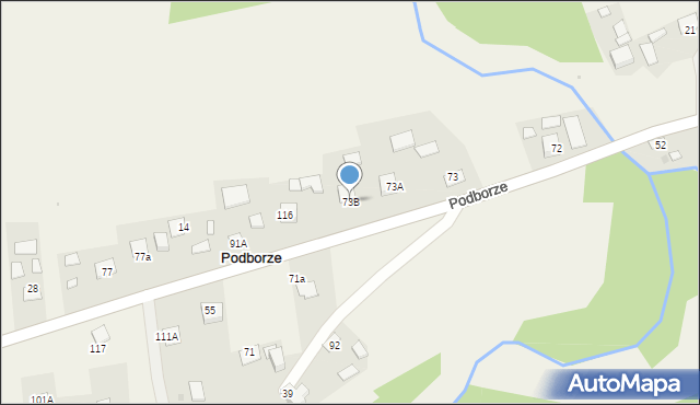 Podborze, Podborze, 73B, mapa Podborze