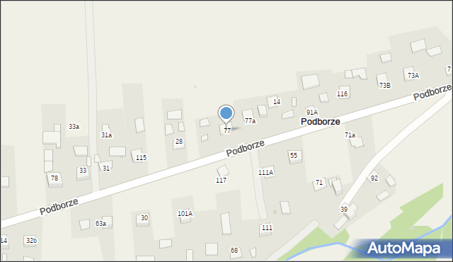 Podborze, Podborze, 77, mapa Podborze