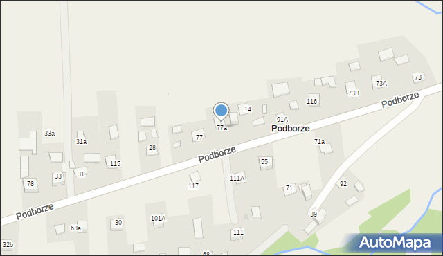 Podborze, Podborze, 77a, mapa Podborze