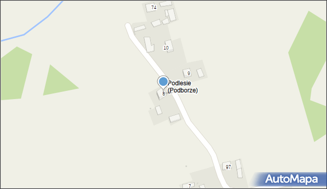 Podborze, Podborze, 8, mapa Podborze