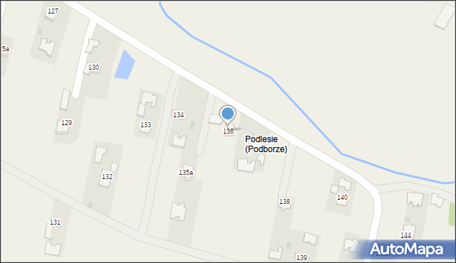 Podborze, Podborze, 136, mapa Podborze