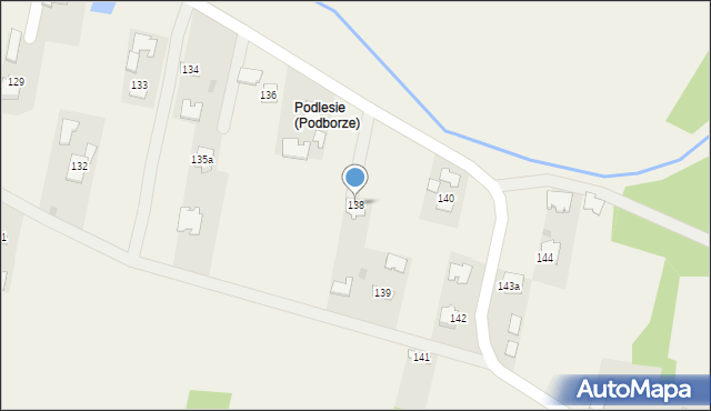 Podborze, Podborze, 138, mapa Podborze