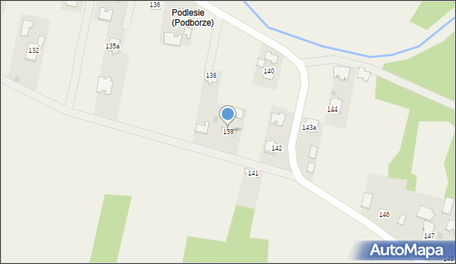 Podborze, Podborze, 139, mapa Podborze