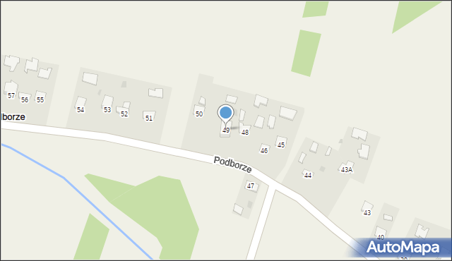 Podborze, Podborze, 49, mapa Podborze