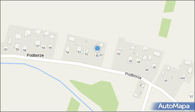 Podborze, Podborze, 51, mapa Podborze