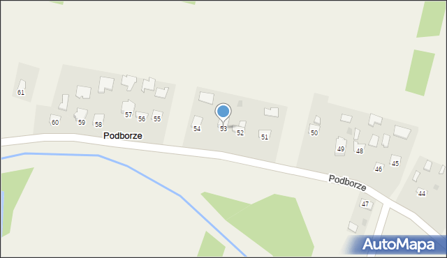 Podborze, Podborze, 53, mapa Podborze