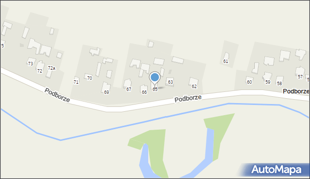 Podborze, Podborze, 65, mapa Podborze