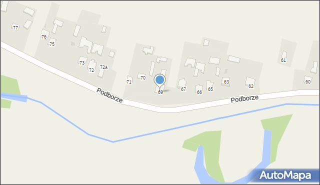 Podborze, Podborze, 69, mapa Podborze