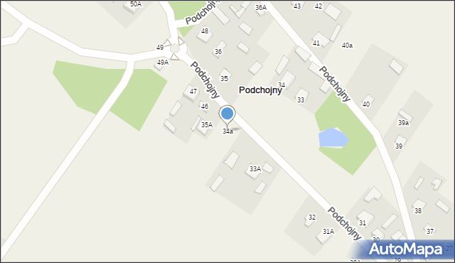 Podchojny, Podchojny, 34a, mapa Podchojny