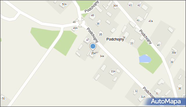 Podchojny, Podchojny, 35A, mapa Podchojny