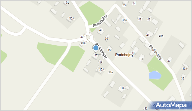 Podchojny, Podchojny, 47, mapa Podchojny