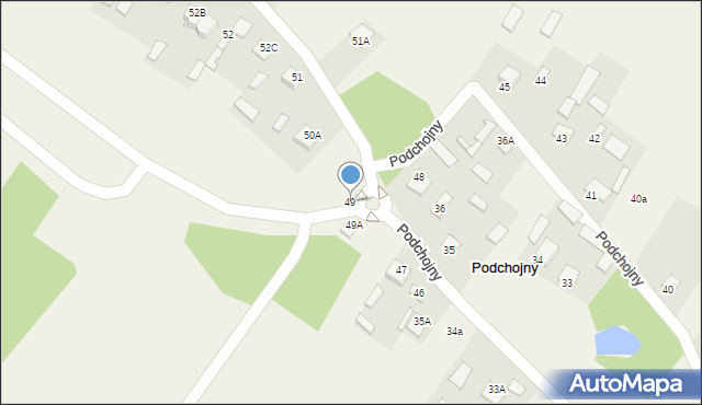 Podchojny, Podchojny, 49, mapa Podchojny