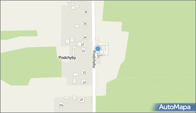 Podchyby, Podchyby, 32, mapa Podchyby