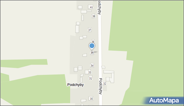 Podchyby, Podchyby, 35, mapa Podchyby