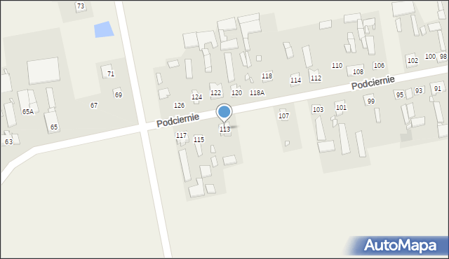 Podciernie, Podciernie, 113, mapa Podciernie