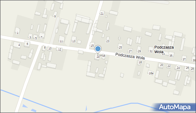 Podczasza Wola, Podczasza Wola, 14, mapa Podczasza Wola