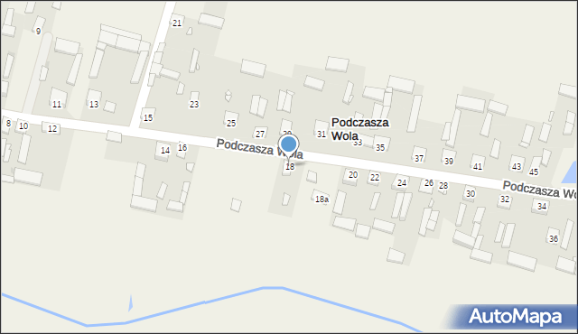 Podczasza Wola, Podczasza Wola, 18, mapa Podczasza Wola