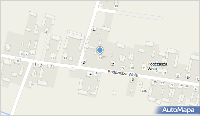 Podczasza Wola, Podczasza Wola, 23, mapa Podczasza Wola