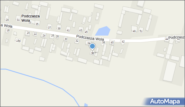 Podczasza Wola, Podczasza Wola, 36, mapa Podczasza Wola