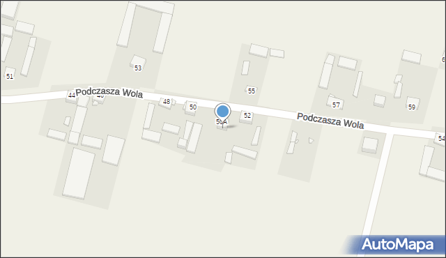 Podczasza Wola, Podczasza Wola, 52a, mapa Podczasza Wola