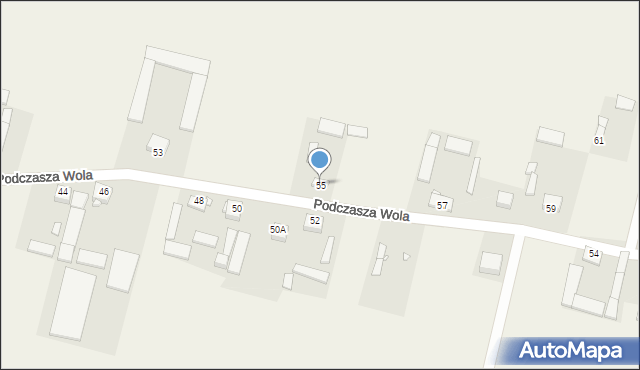 Podczasza Wola, Podczasza Wola, 55, mapa Podczasza Wola