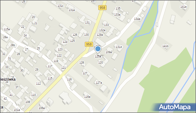 Podczerwone, Podczerwone, 125a, mapa Podczerwone